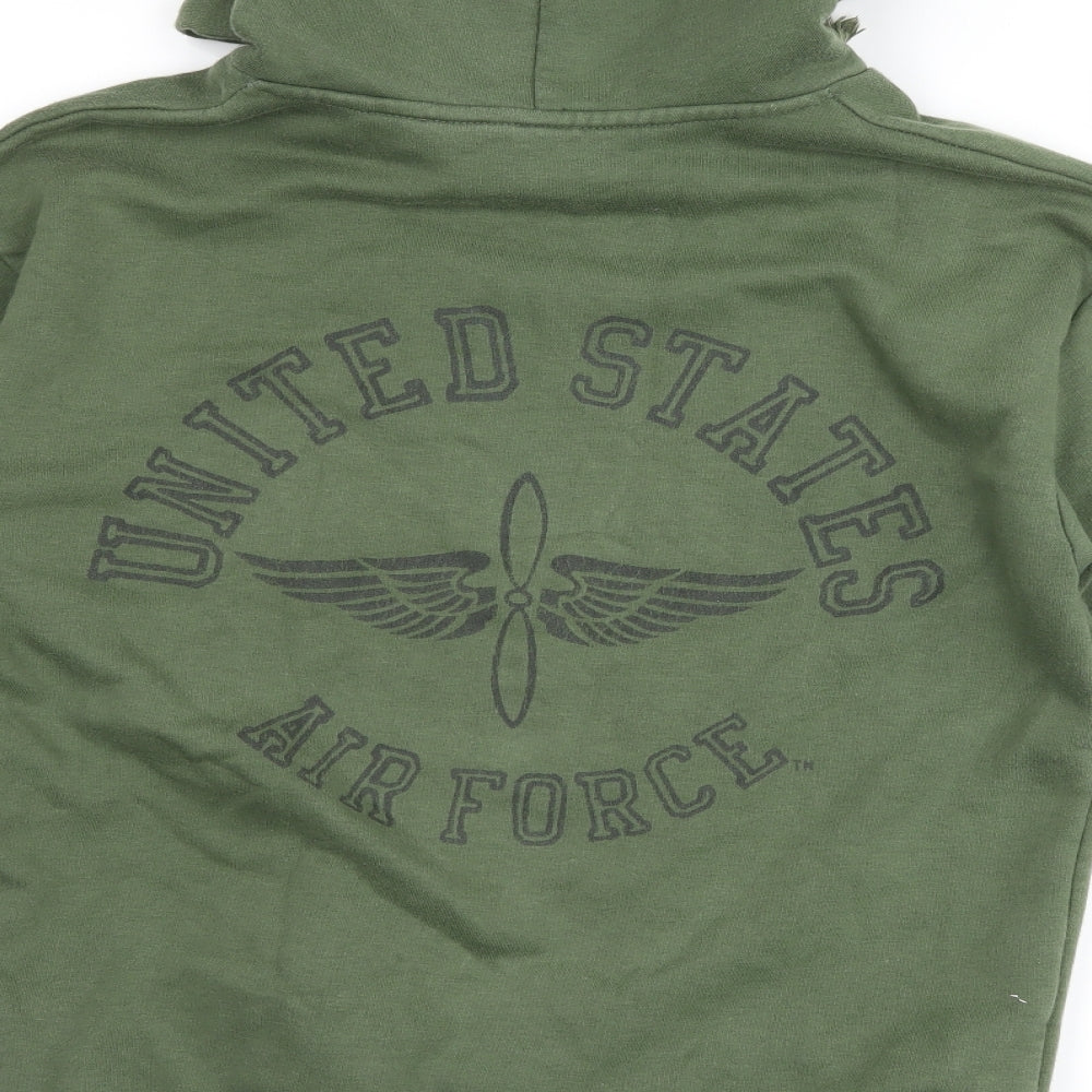 Topshop Womens Green   Pullover Hoodie Size 6  - usa airforce