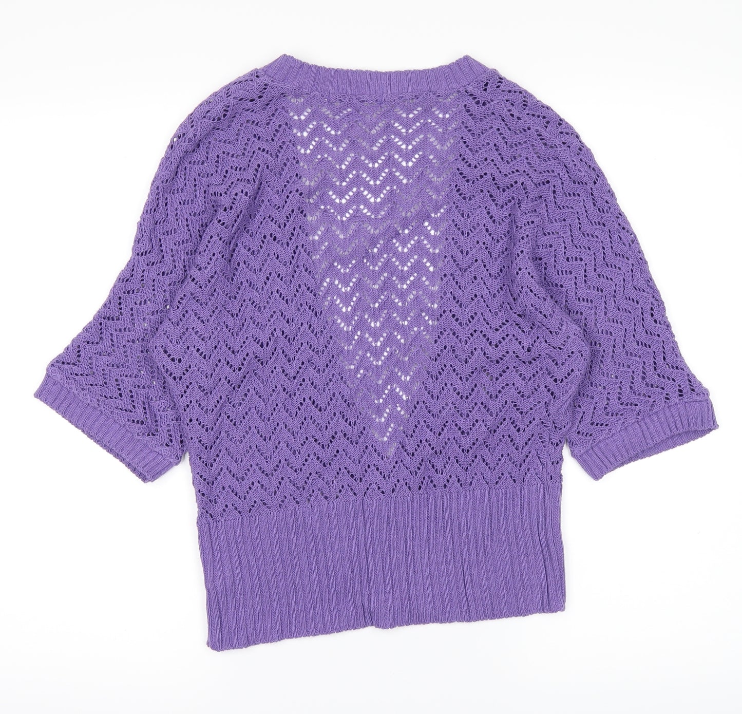 M&Co Womens Purple   Cardigan Jumper Size M
