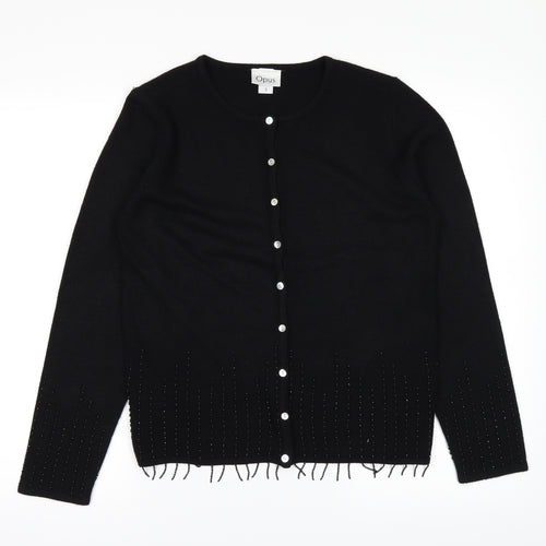 OPUS Womens Black   Cardigan Jumper Size S