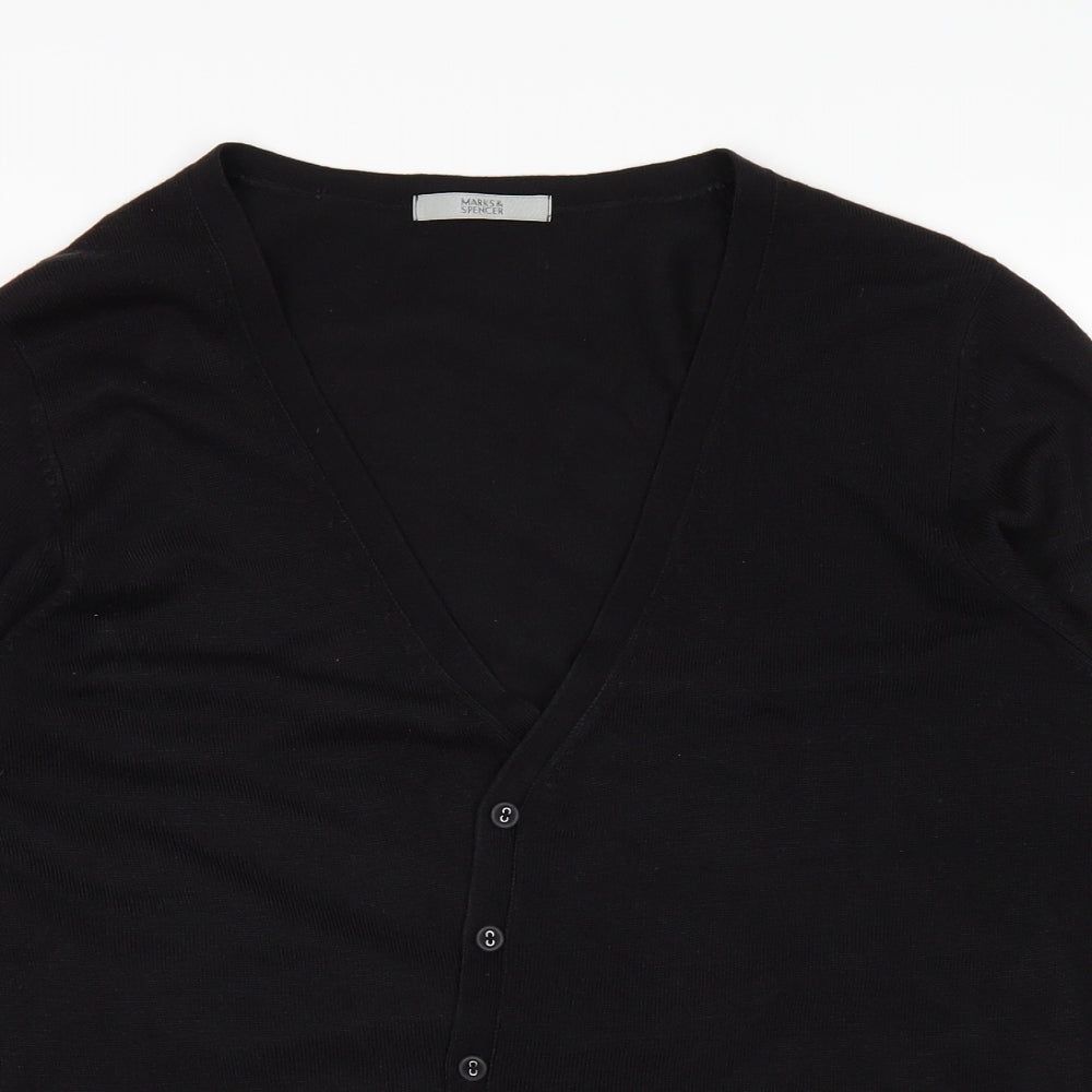 Marks and Spencer Womens Black   Cardigan Jumper Size 20