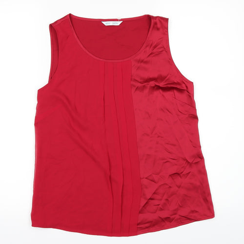 Marks and Spencer Womens Red   Basic T-Shirt Size 6