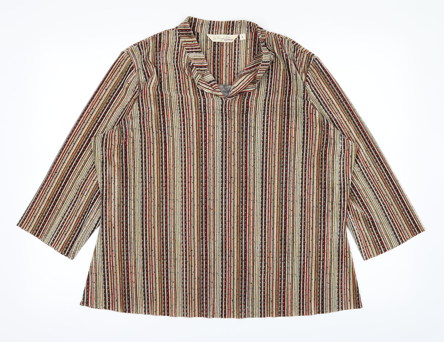 EWM Mens Brown    T-Shirt Size L