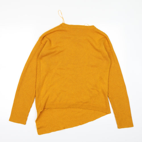 Peacocks Womens Yellow   Basic T-Shirt Size M