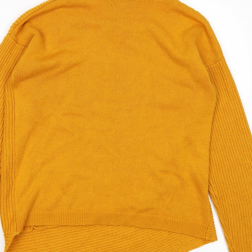 Peacocks Womens Yellow   Basic T-Shirt Size M