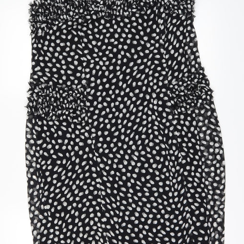 PROJECT Womens Black Polka Dot  A-Line  Size 14