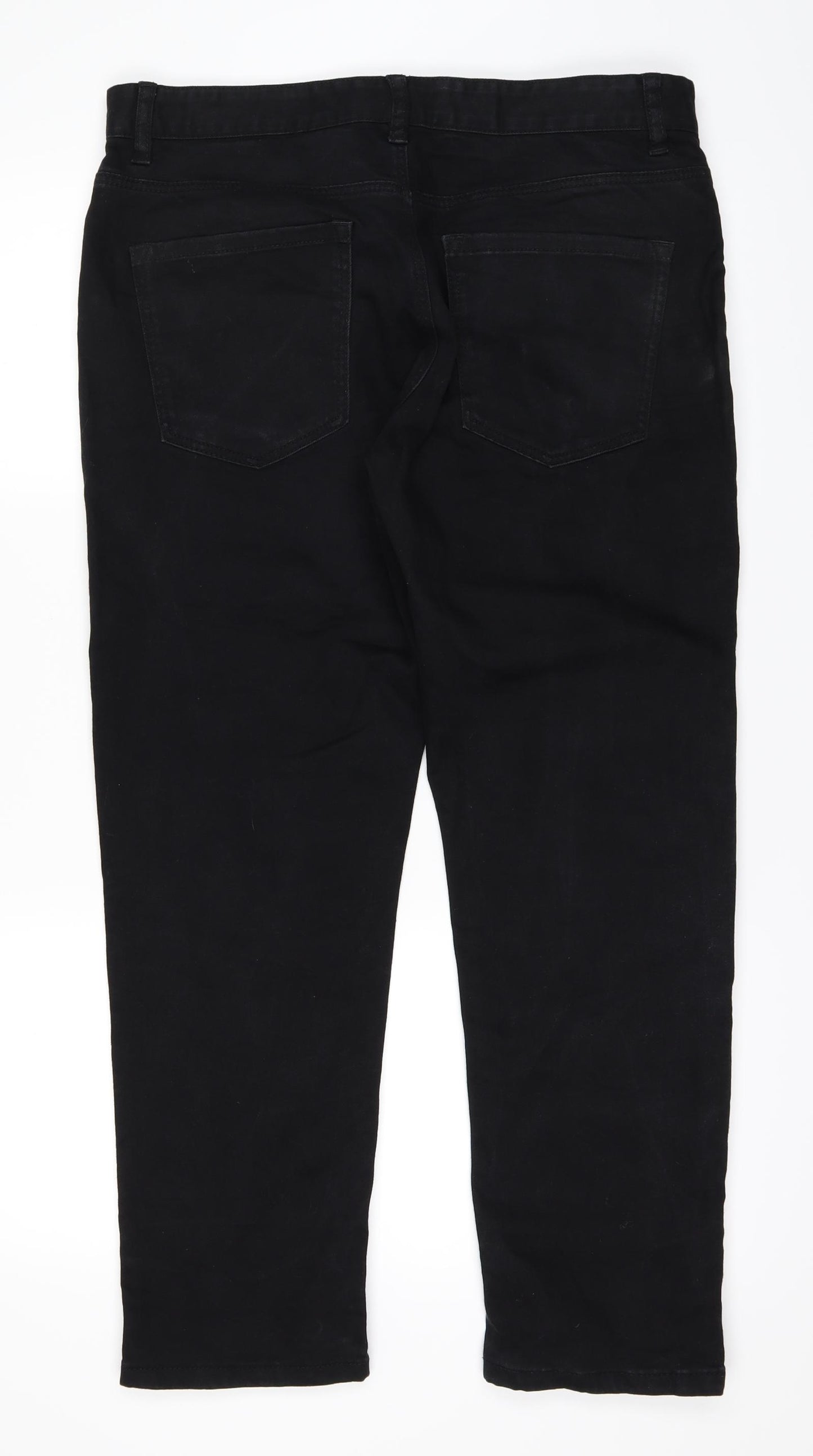 NEXT Mens Black   Straight Jeans Size 34 L27 in