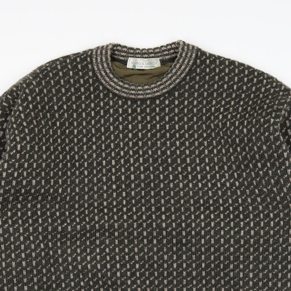 Marks and Spencer Mens Green   Pullover Jumper Size M