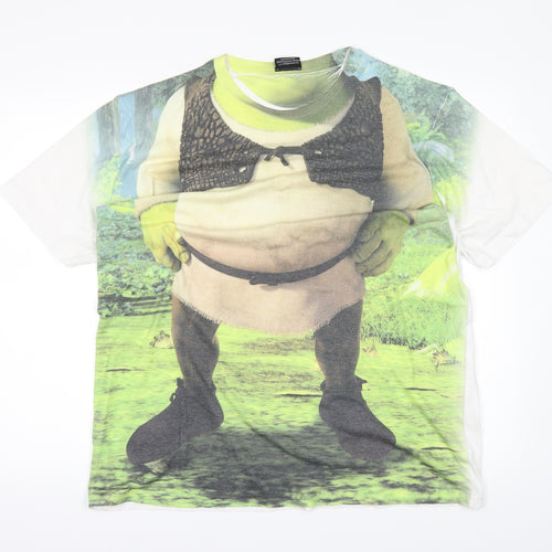 George Mens White    T-Shirt Size XL  - Shrek