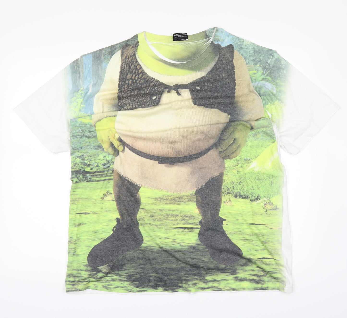 George Mens White    T-Shirt Size XL  - Shrek