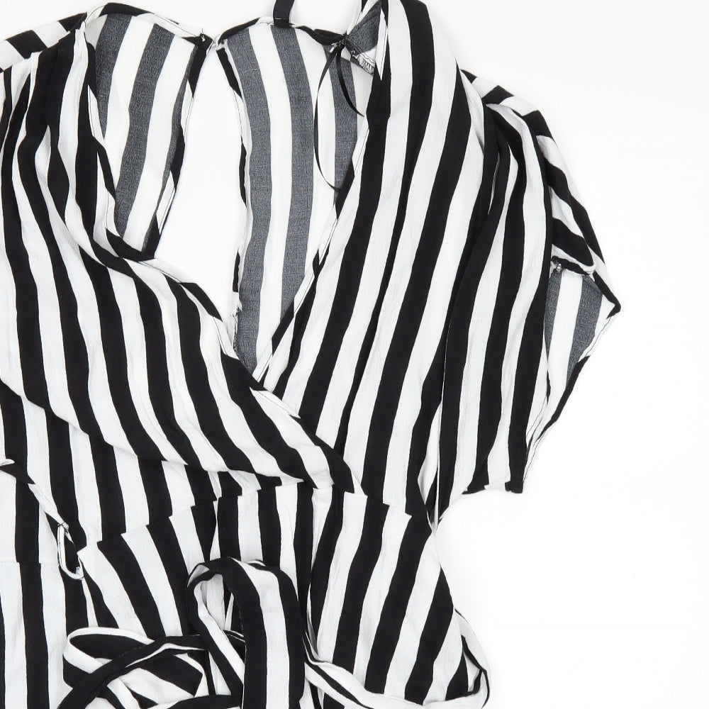 Zara Womens White Striped  Ball Gown  Size L