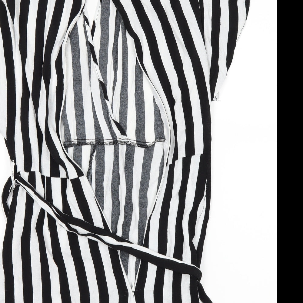 Zara Womens White Striped  Ball Gown  Size L