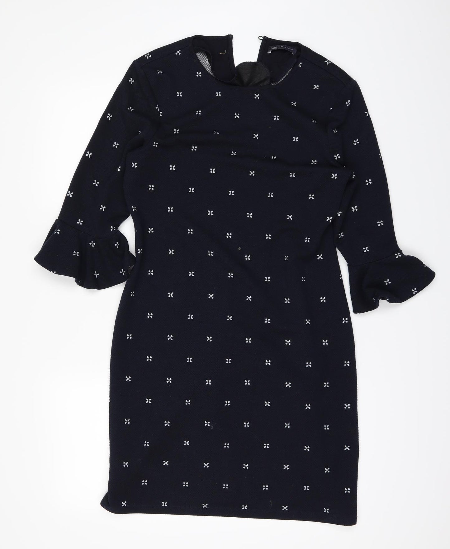 Marks and Spencer Womens Blue   Pencil Dress  Size 12