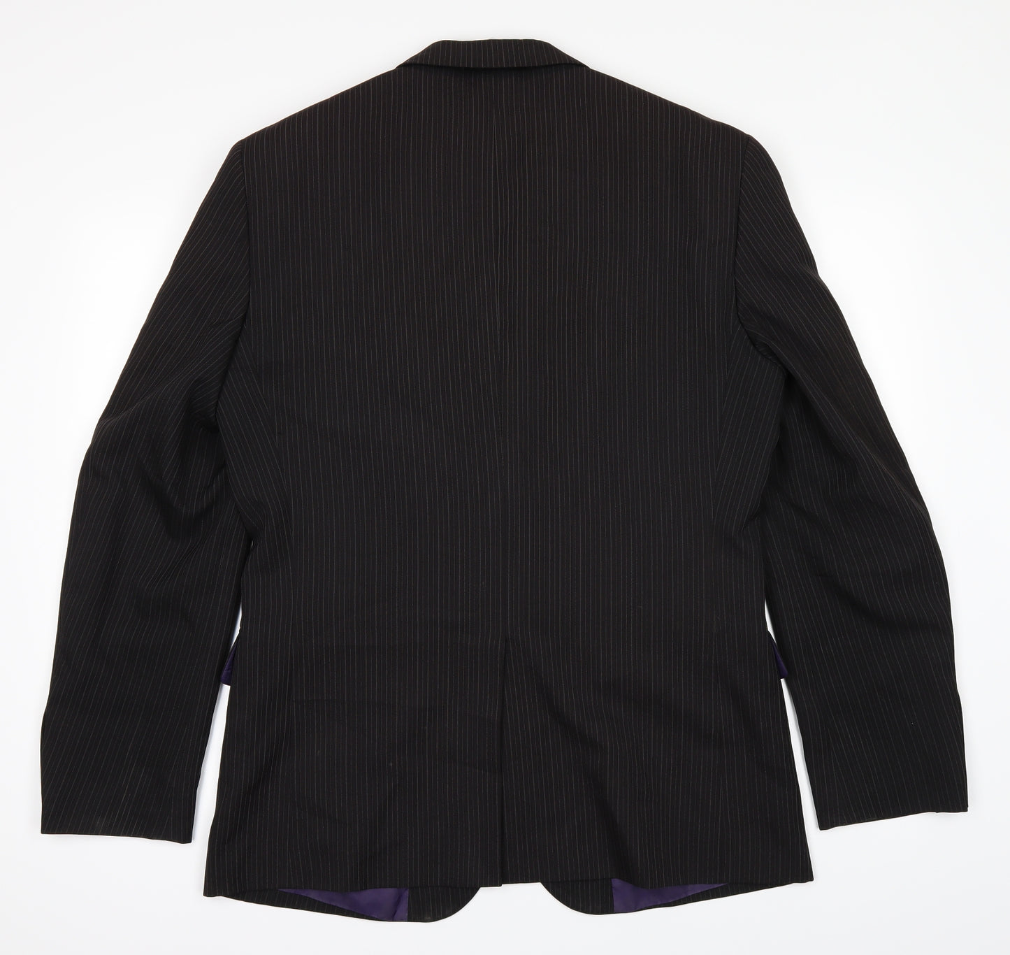 Taylor & Wright Mens Black Striped  Jacket Suit Jacket Size 40