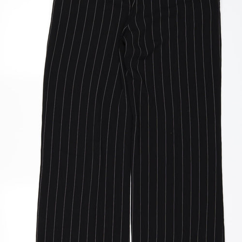 Marks and Spencer Womens Black Striped  Trousers  Size 10 L28 in