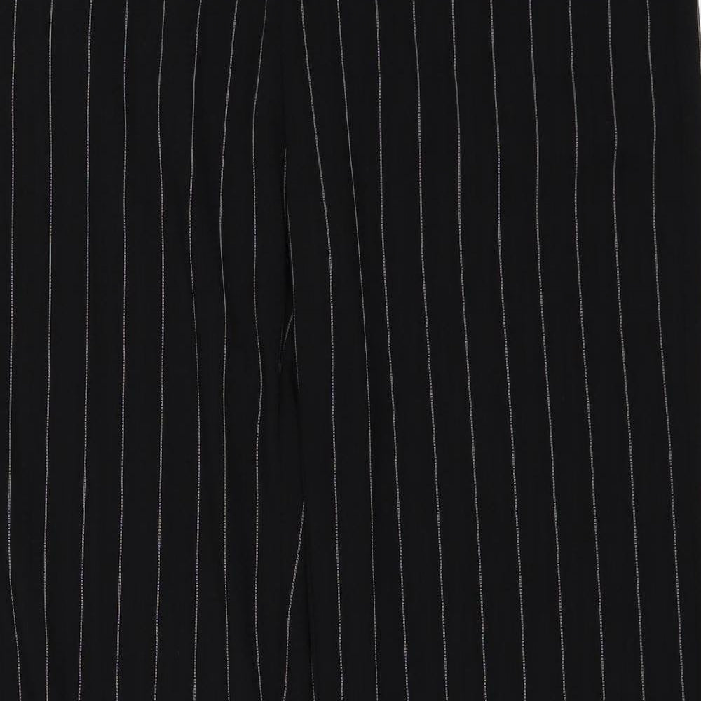 Marks and Spencer Womens Black Striped  Trousers  Size 10 L28 in