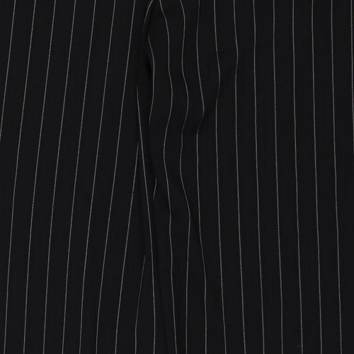 Marks and Spencer Womens Black Striped  Trousers  Size 10 L28 in
