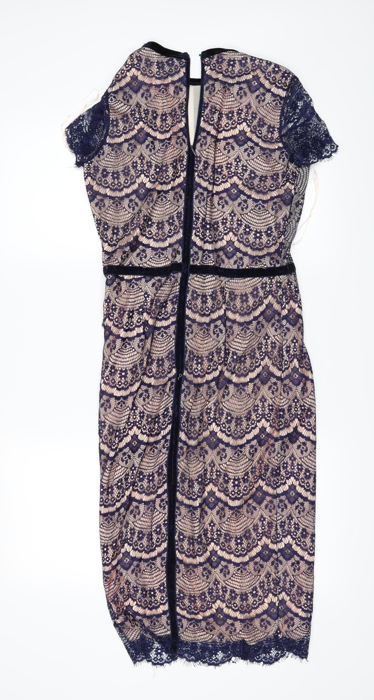 Missguided Womens Blue   Pencil Dress  Size 14