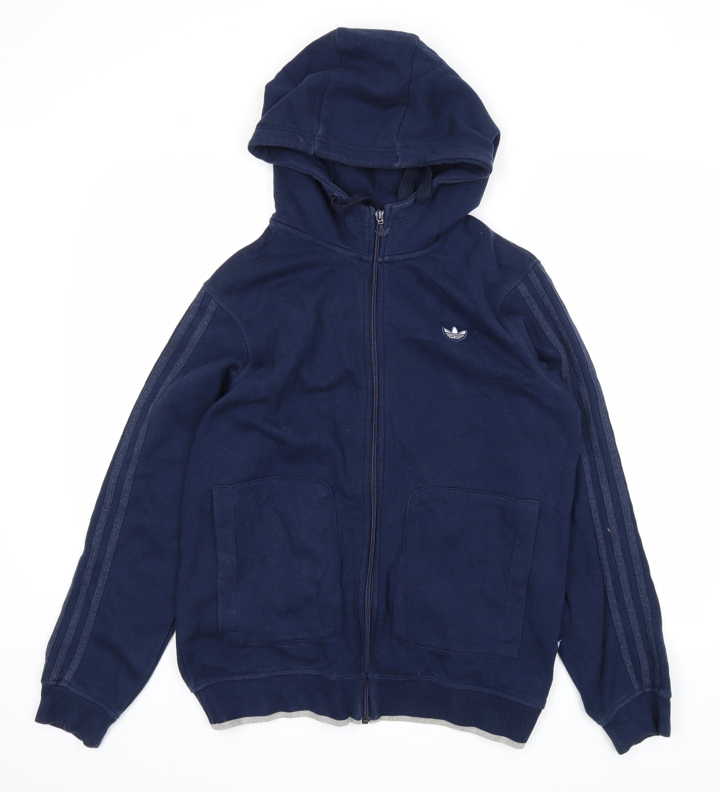 adidas Mens Blue   Full Zip Hoodie Size M