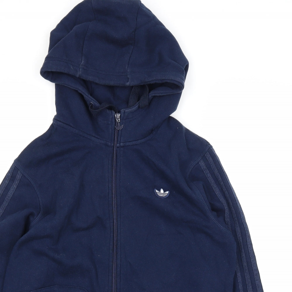 adidas Mens Blue   Full Zip Hoodie Size M