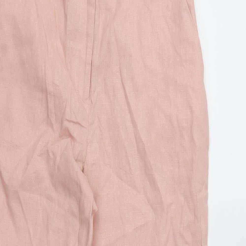 ASOS Womens Pink   Cropped Trousers Size 8 L25 in