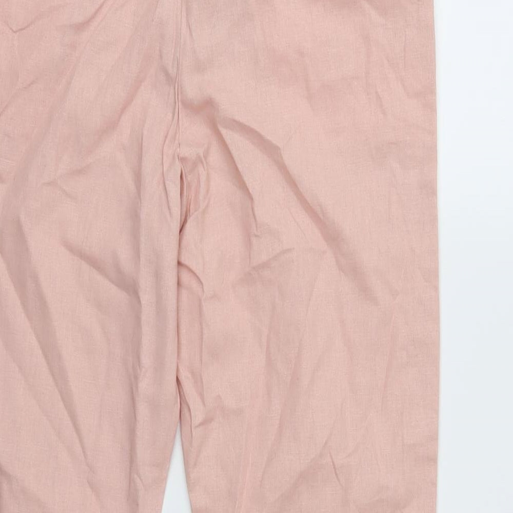 ASOS Womens Pink   Cropped Trousers Size 8 L25 in