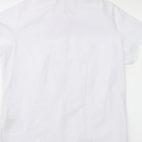M&S Girls White   Basic Button-Up Size S