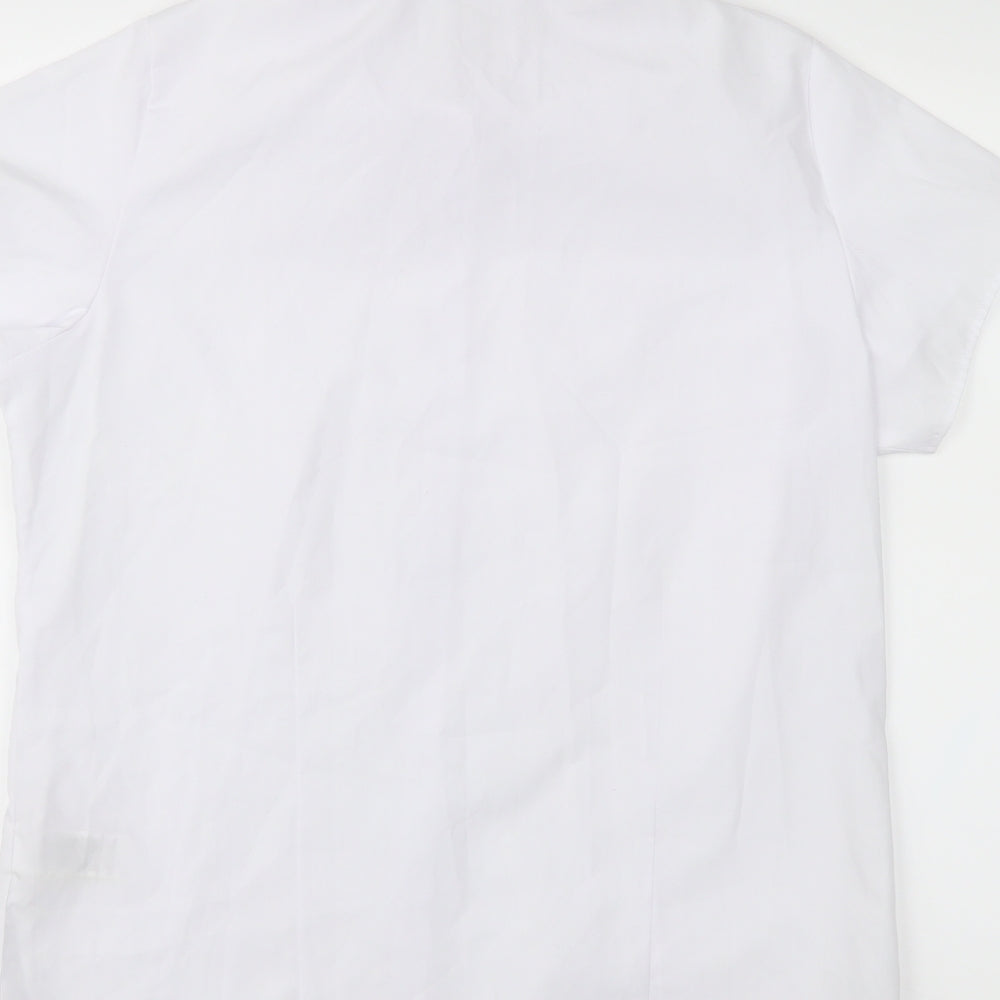 M&S Girls White   Basic Button-Up Size S