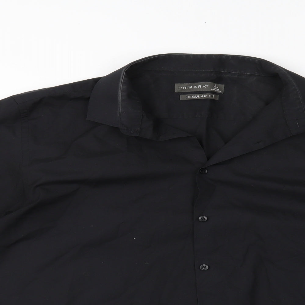 Primark Mens Black    Button-Up Size 18