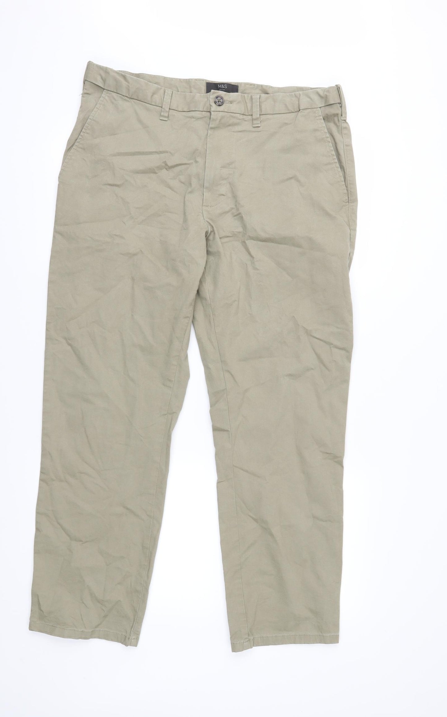 M&S Mens Beige   Trousers  Size 36 in L29 in