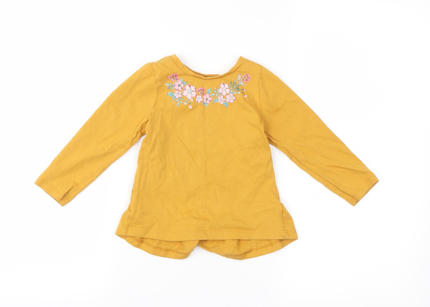 Nutmeg Girls Yellow   Basic T-Shirt Size 2-3 Years