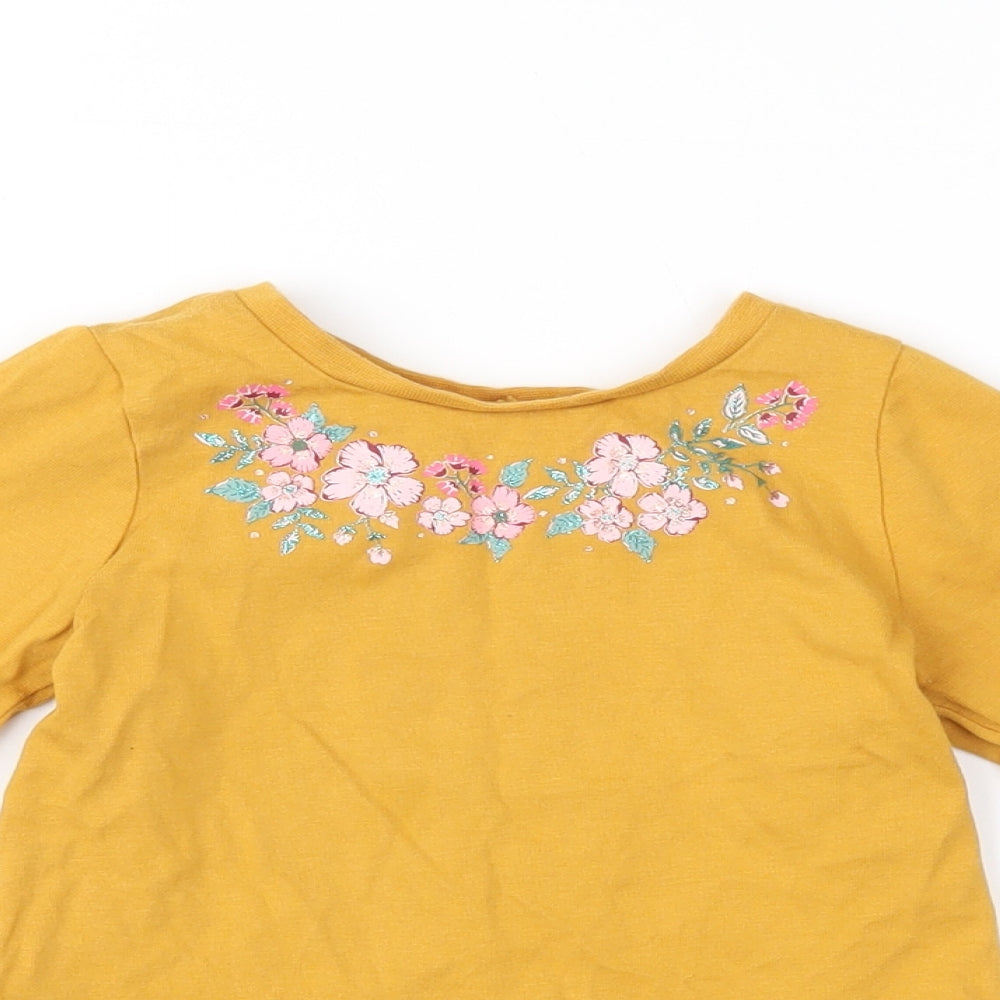 Nutmeg Girls Yellow   Basic T-Shirt Size 2-3 Years