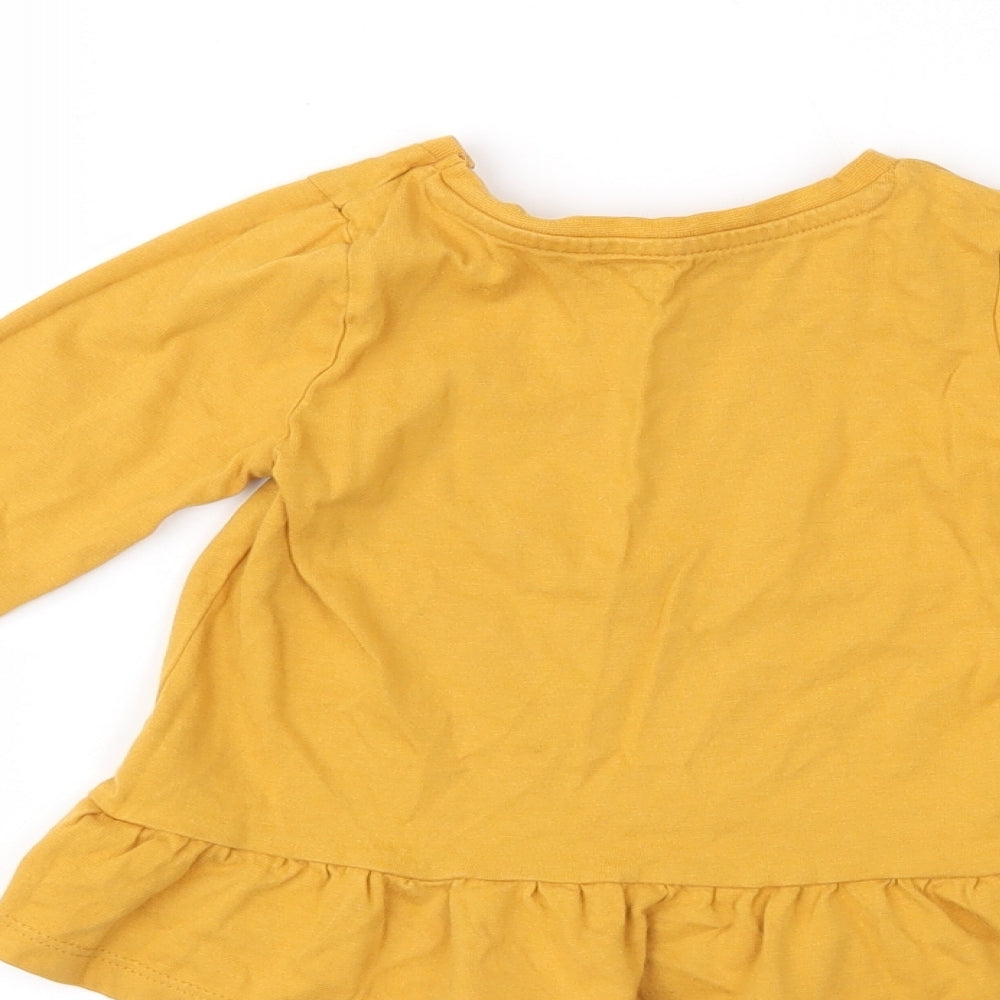Nutmeg Girls Yellow   Basic T-Shirt Size 2-3 Years
