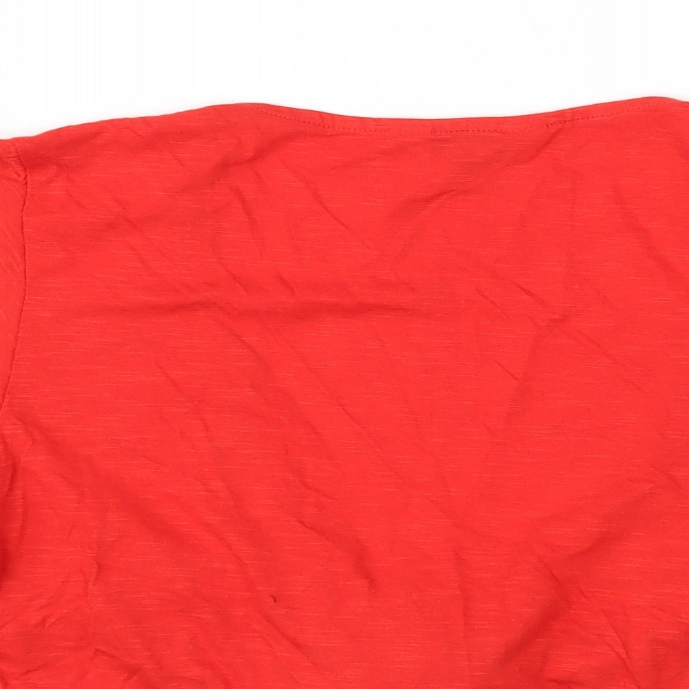 Miss Selfridge Womens Red   Cropped T-Shirt Size 12