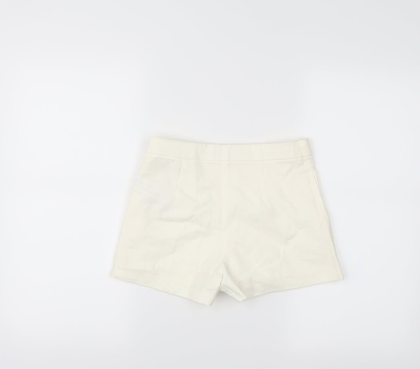 Bershka Womens White   Hot Pants Shorts Size 6