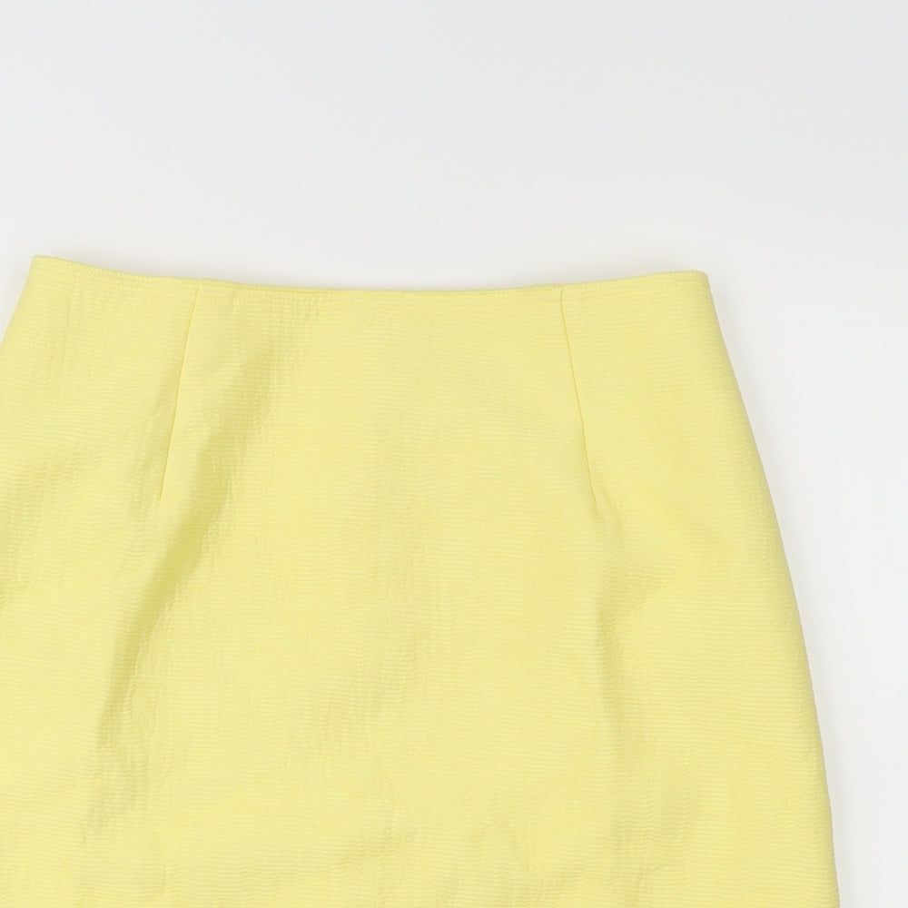 Sandro Womens Yellow   A-Line Skirt Size S
