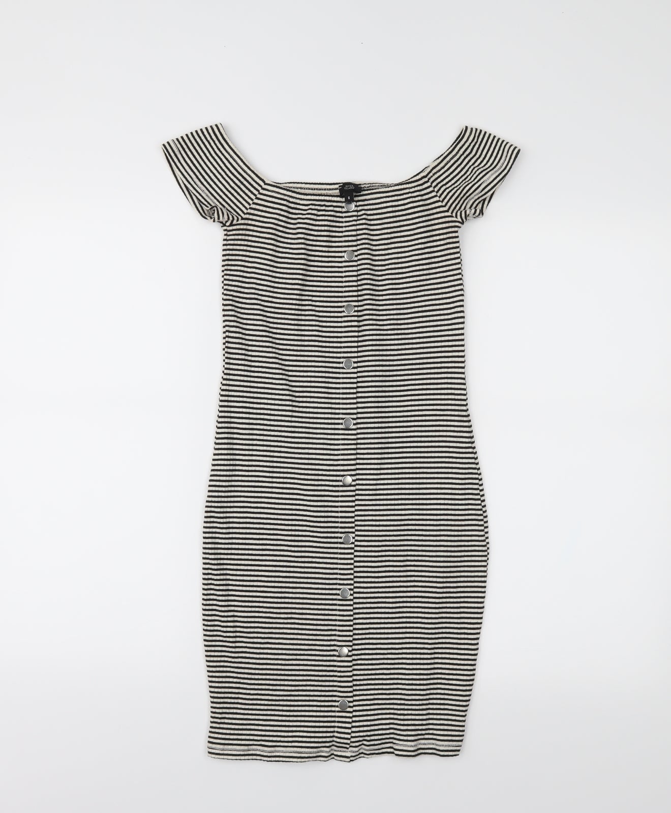 River Island Womens Beige Striped  Bodycon  Size 6