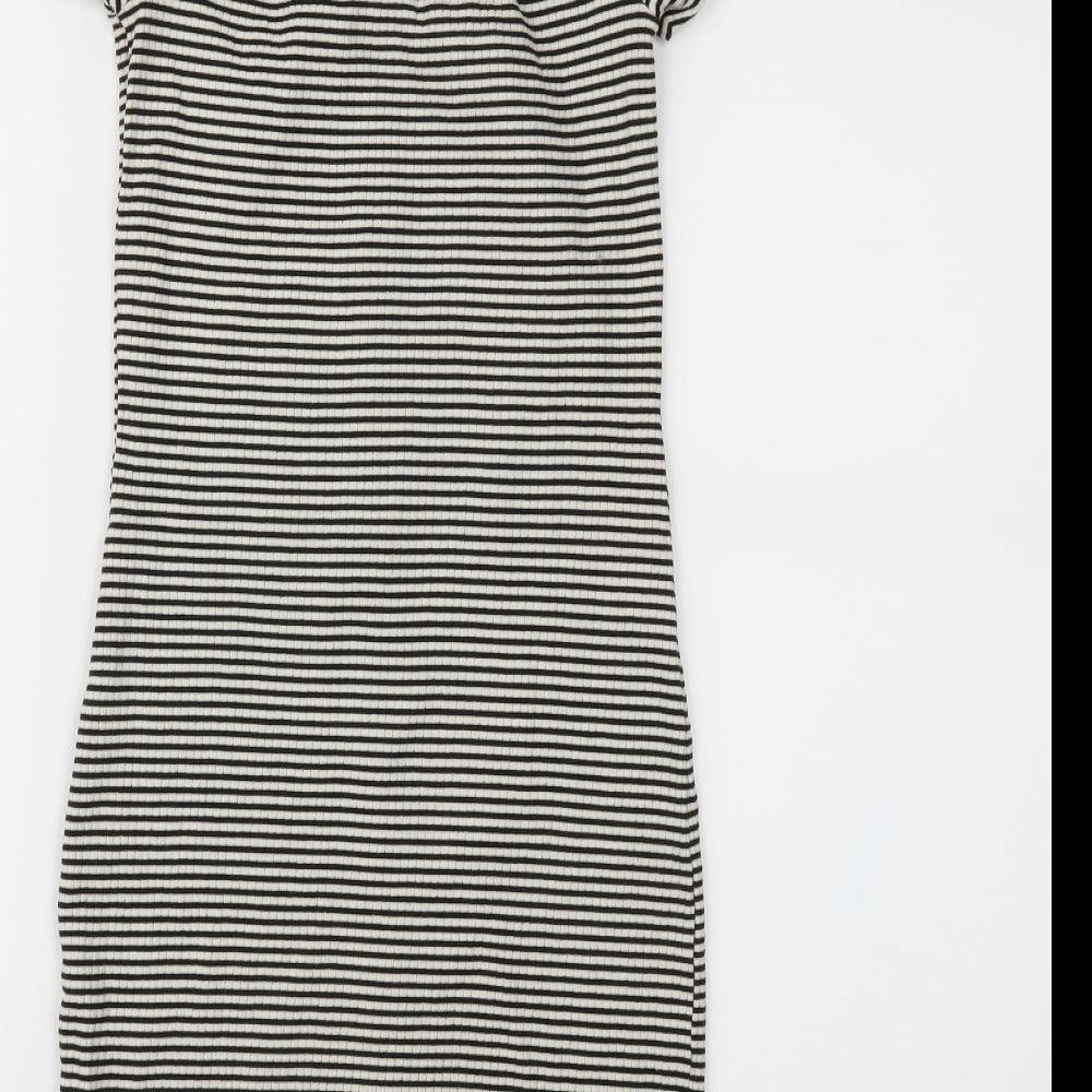 River Island Womens Beige Striped  Bodycon  Size 6