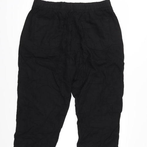 F&F Womens Black   Cropped Trousers Size 14 L21 in