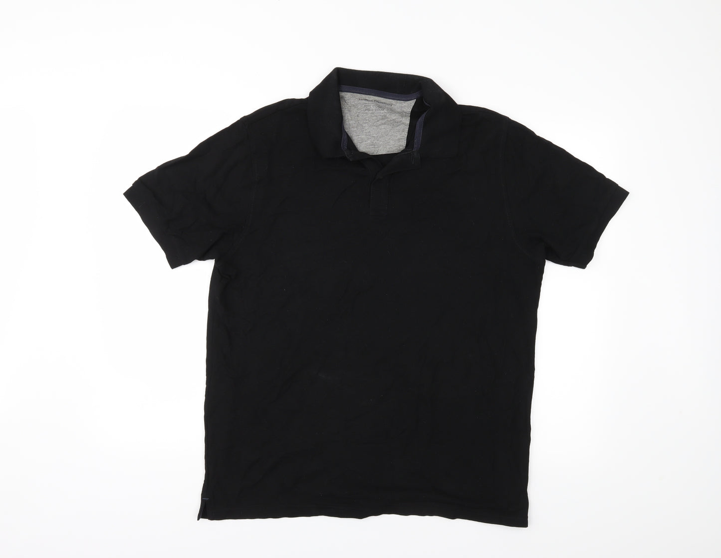 M&S Mens Black    Polo Size L