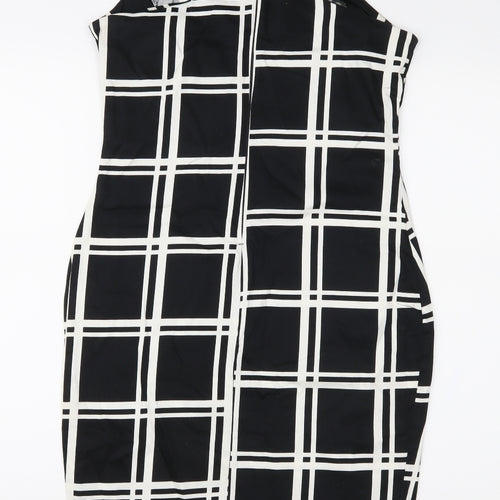 AX Paris Womens Black Check  A-Line  Size 14