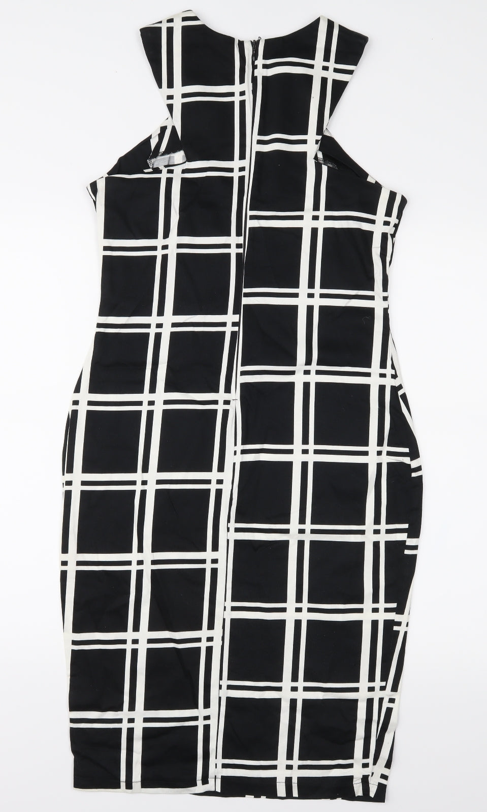 AX Paris Womens Black Check  A-Line  Size 14
