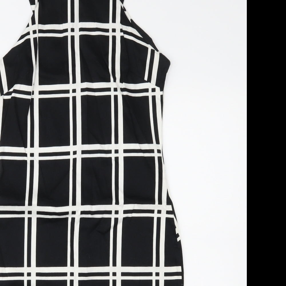 AX Paris Womens Black Check  A-Line  Size 14