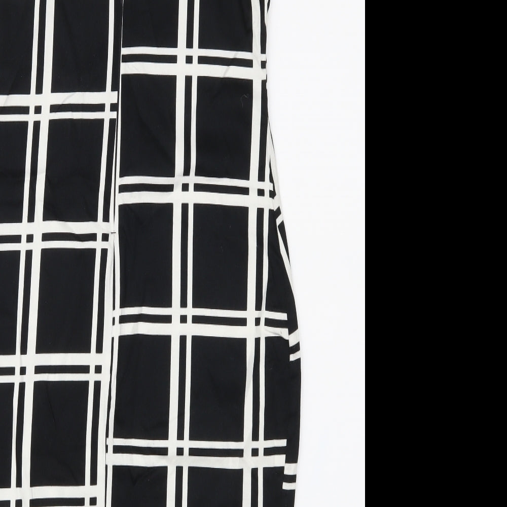 AX Paris Womens Black Check  A-Line  Size 14