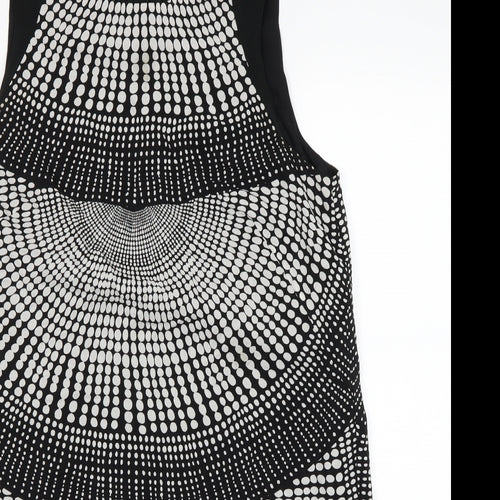 Wallis Womens Black Chevron  Pencil Dress  Size 16