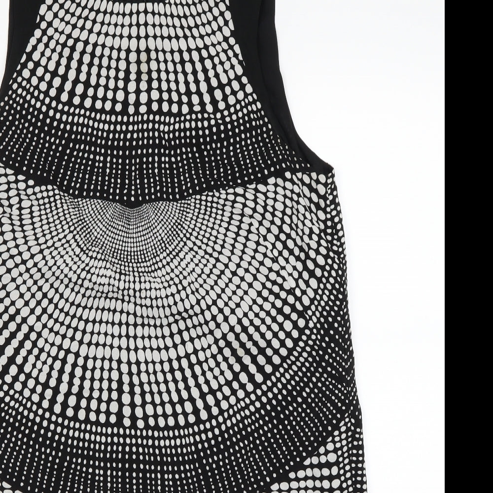 Wallis Womens Black Chevron  Pencil Dress  Size 16