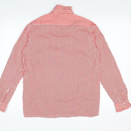 Jumpers Womens Red Striped  Basic Button-Up Size M