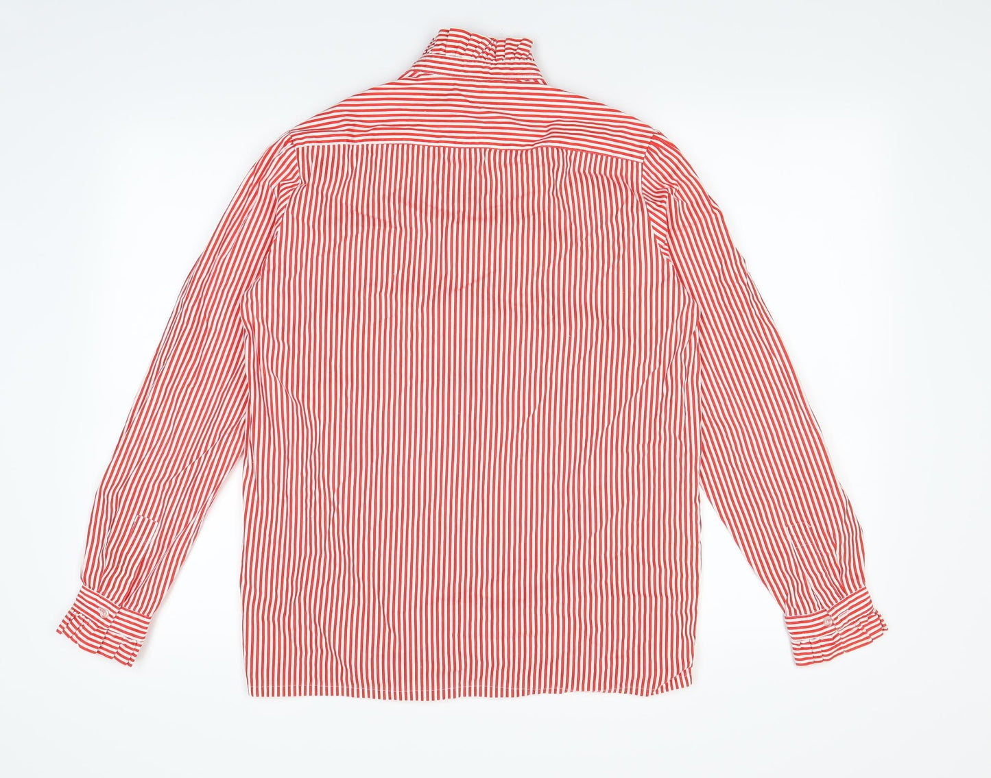 Jumpers Womens Red Striped  Basic Button-Up Size M