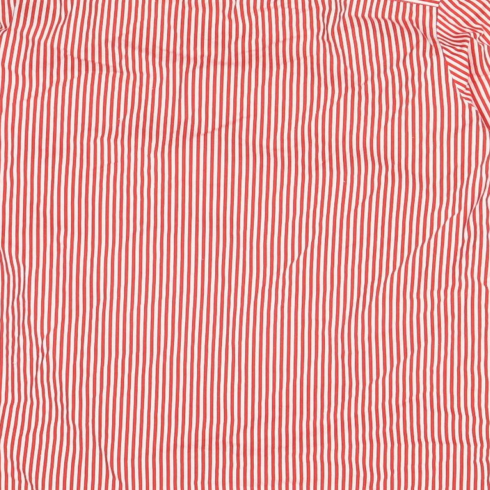Jumpers Womens Red Striped  Basic Button-Up Size M