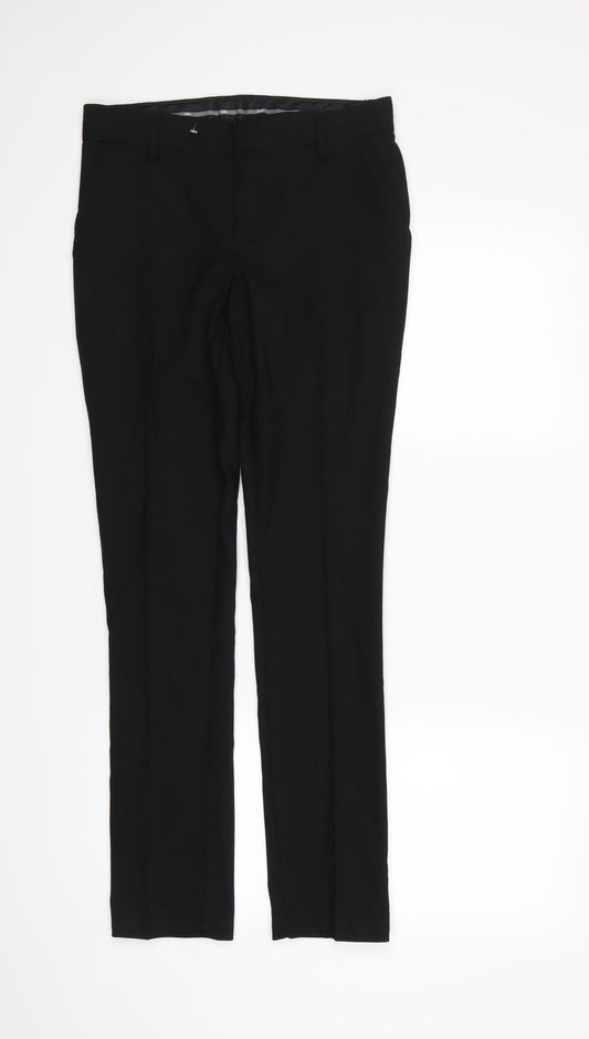 Front view of Marks & Spencer girls’ blue dress pants trousers, size 12-13, years