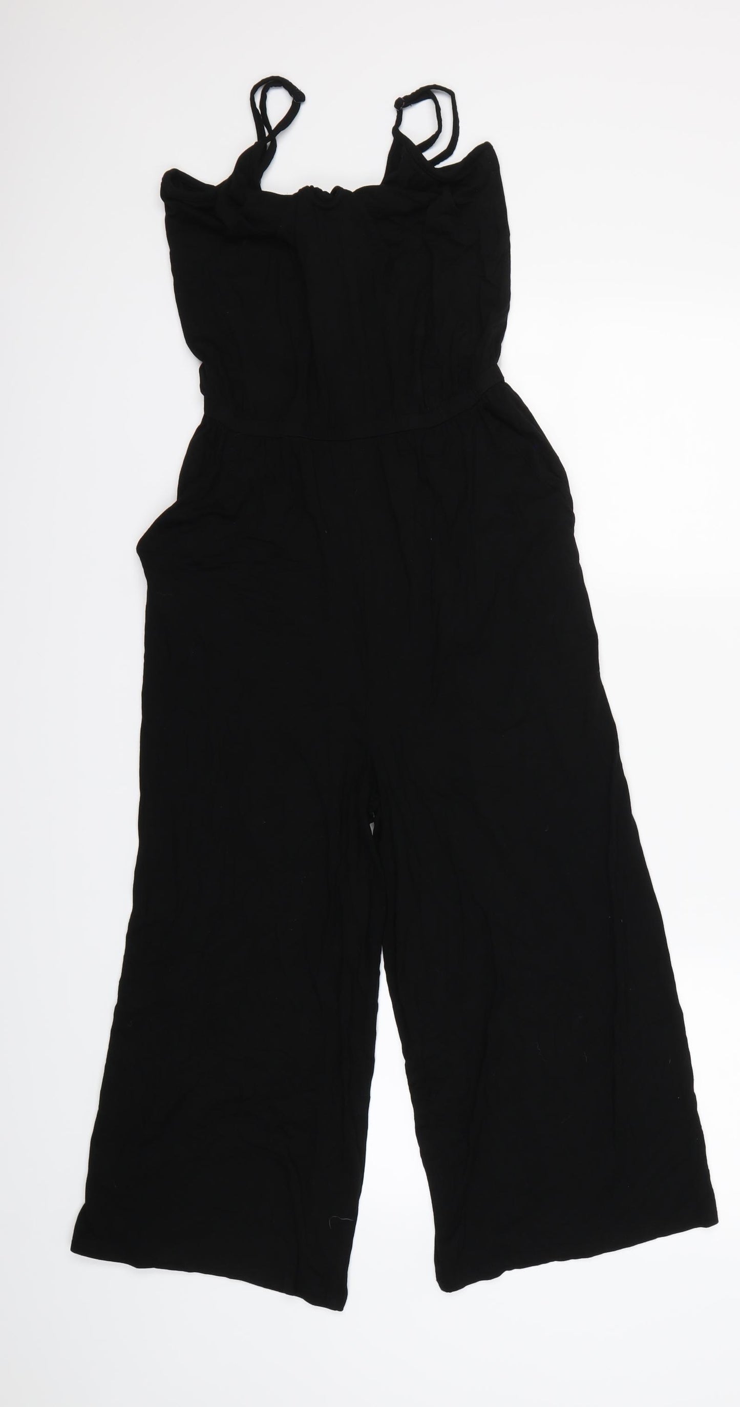 TU Womens Black   Jumpsuit One-Piece Size 10 L14 in